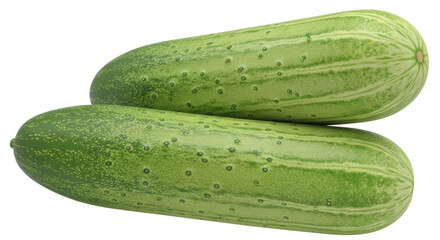 Isolated Two Cucumbers