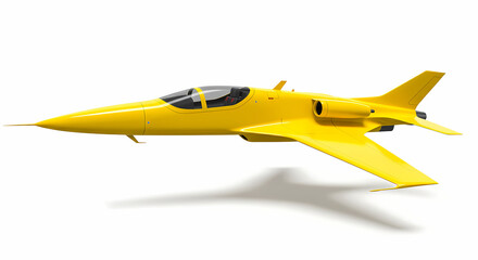 Yellow Jet Plane: Close-Up View of a Small, Bright Yellow Aircraft