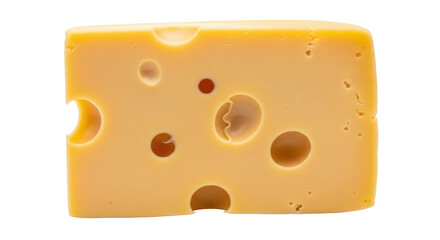 Isolated Piece of Swiss Cheese
