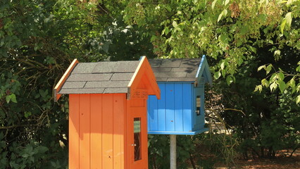 box in the woods, little free library, le 2 casette dei libri in parco