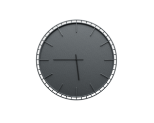 A Modern Dark Gray Wall Clock Five Forty Five 5 45 Minimalist For Modern Interiors 3D Illustration