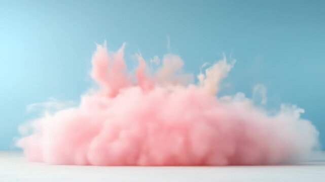 Colorful Powder Explosion On Blue Background
