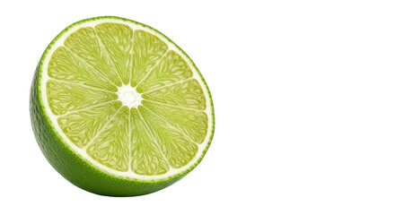 Isolated Slice of Lime