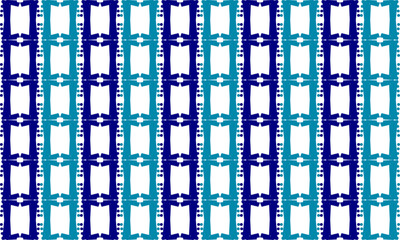 Obraz premium vintage two tone green and Blue rectangle block arrange in square vertical column grid seamless Pattern design for fabric printing, vintage patter