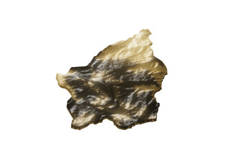 San Marino Map Golden Metallic Texture Map Gold Reserves And Gold Mining Concept 3D Illustration