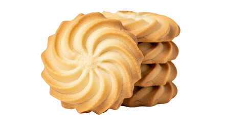 Isolated butter cookies