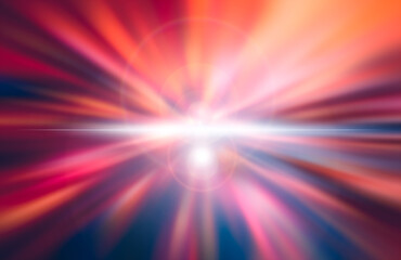 Obraz premium Abstract bokeh image of radiant light beams radiating outward.