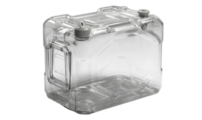 Clear plastic jerrycan