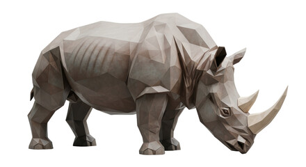 Obraz premium Isolated Geometric Rhinoceros