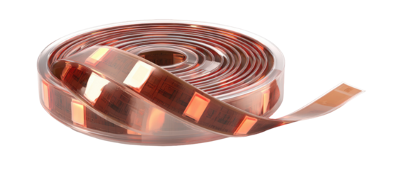 Rolled Copper-Colored LED Strip Light