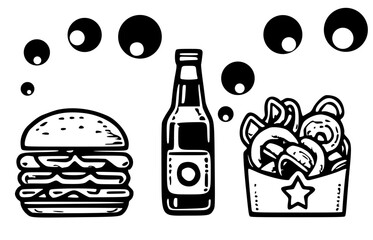 background ilustration fast food 