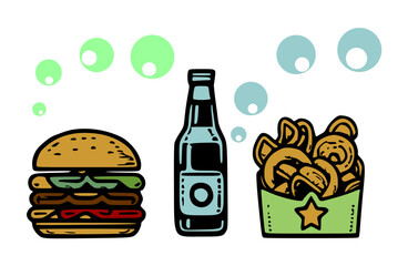 background ilustration fast food 