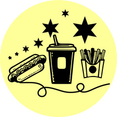 background ilustration fast food 