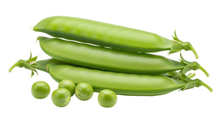 Isolated Green Peas and Pods