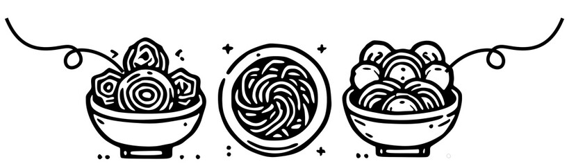 background ilustration ramen noodle