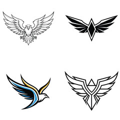 Fototapeta premium set of wings