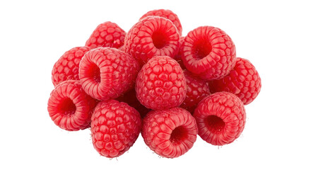 Isolated Pile of Raspberries