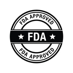 Fda approved seal stamp certified quality official government regulatory approval stamp emblem vector
