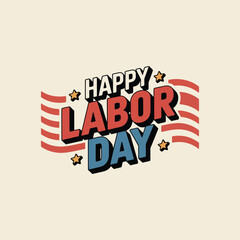 Festive labor day celebration vector design with patriotic colors