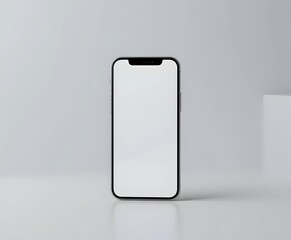 Sleek smartphone with blank screen, perfect for app mockup, UI design, or mobile marketing campaigns