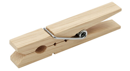 Isolated Wooden Clothespin
