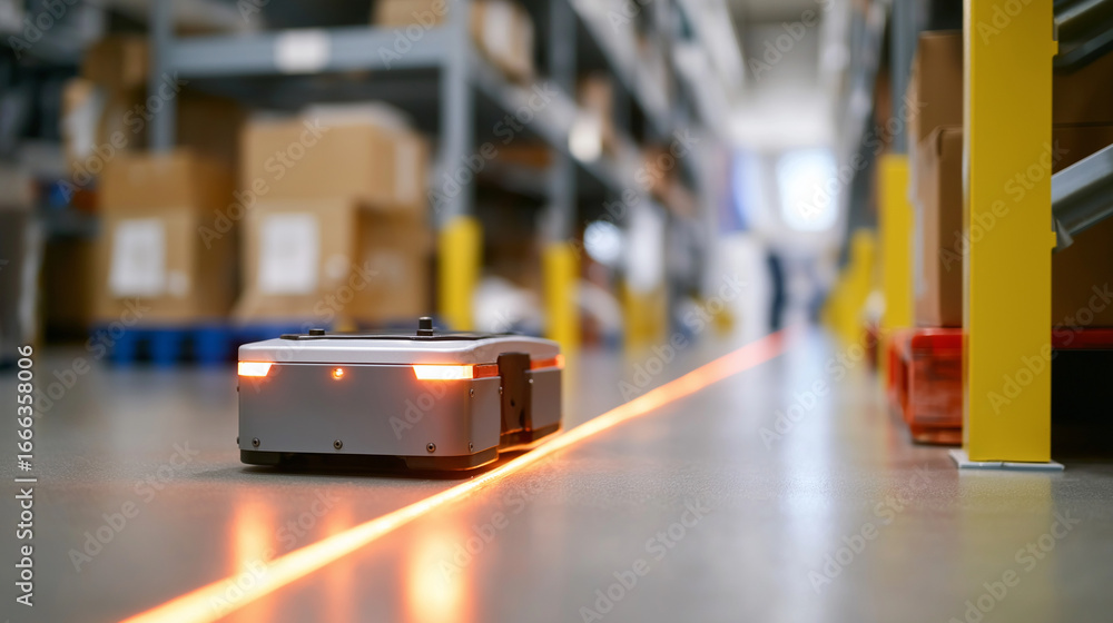Aufkleber efficient robot path optimization for warehouse automation, showcasing hr technology, skills mapping