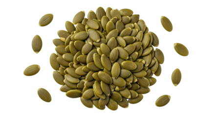Isolated Pumpkin Seeds Pile