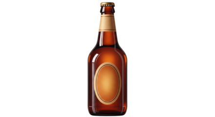 Isolated Beer Bottle
