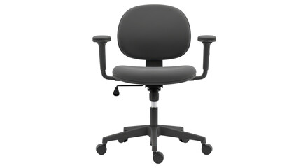 Isolated Black Office Chair