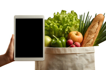 Online grocery shopping, fresh produce delivery
