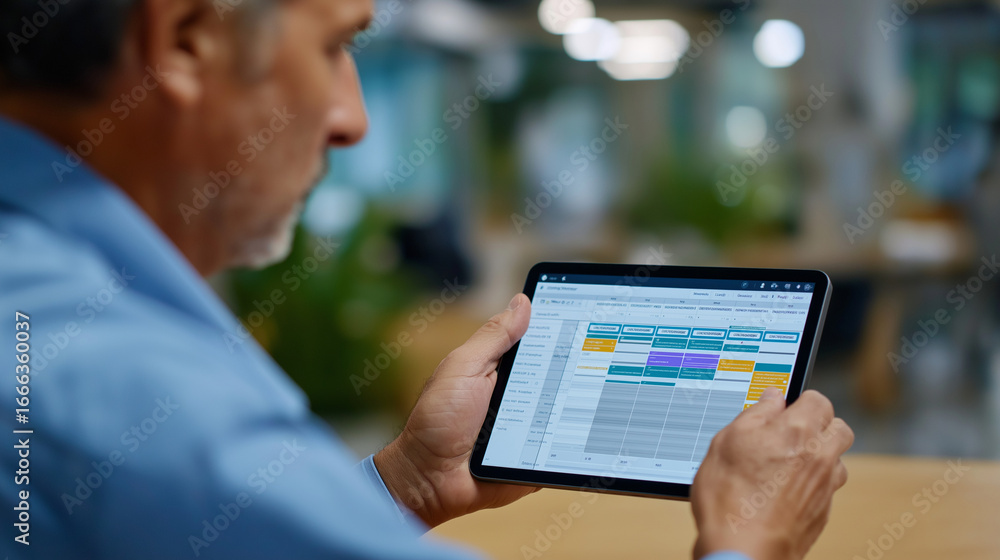Poster ai-powered labor management system for workforce optimization, representing recruitment optimization