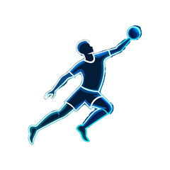 Soccer player with ball icons