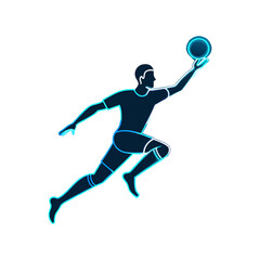 Soccer player with ball icons