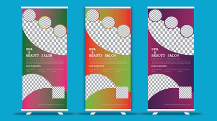 Spa and Beauty Salon Marketing Ad Roll Up Banner