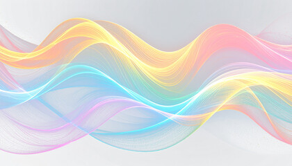Obraz premium abstract colourful rainbow wavy design on transparent background