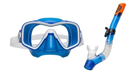 Blue Diving Mask and Snorkel Set