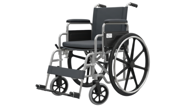 Isolated Wheelchair on White Background