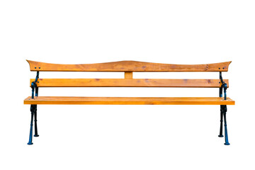 wooden bench isolated on white background.  outdoor furniture