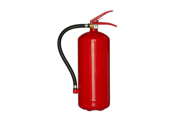 red fire extinguisher isolated on white background