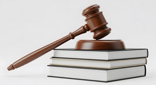 Judge Gavel on Law Books for Justice