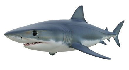 Isolated Great white shark