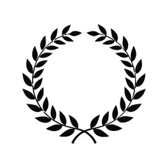 Classic laurel wreath symbol of victory achievement award and honor isolated vector vector