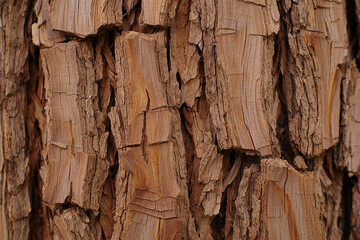 Close-up of rough brown tree bark texture natural