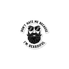 Funny beard grooming lifestyle design