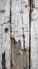 Weathered White Wooden Planks Texture