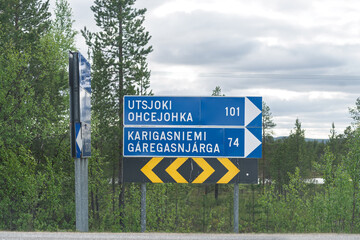 Fototapeta premium Place name signs in Finland