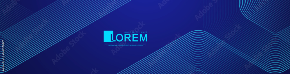 Poster digital hexagonal blue abstract background. digital futuristic technology concept with hexagons. geo