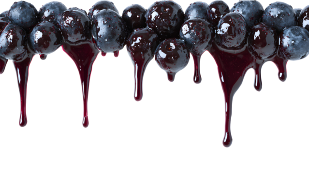 blueberry syrup dripping	
