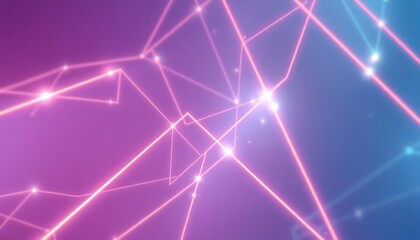 Abstract digital network background with glowing lines and connected points. Represents data flow, communication, and technological innovation for business and global connections.