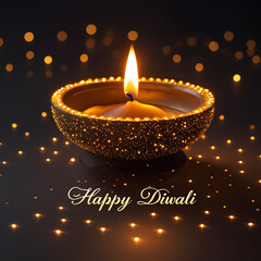 diwali background with diya lamp 